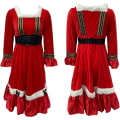 Pikkukuva 4 / 5: Joulupukki Rouvan Puku Naisille, Jouluasu Aikuisten Santa-Mekko Red S