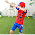 Miniatyrbilde 3 av 9: Spider-Man Badedrakt Gutter Barn Todelt Topp Shorts Badesett Blue L