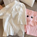 Miniatyrbild 7 av 7: Unisex T-shirt och Shorts Set med Cartoon Elefant Mjukt Djursovkläder Pink M