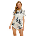 Pikkukuva 1 / 4: Naisten Silk Satin -pyjamasetti, lyhythihainen, kaksi osaa white M