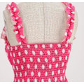 Pikkukuva 4 / 9: Vaaleanpunainen pilkullinen ruudullinen halterneck-mekko Rose XL