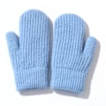 Miniatyrbilde 3 av 4: Vinterhansker for kvinner, strikkede tykke hansker Light Grey