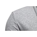 Miniatyrbillede 5 af 9: Mænds Langærmet Plaid Patchwork Lapel Casual Skjorte Gray M