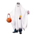 Cospaly Halloween Spooky Cloak Barnkostym gratis pumpapåse White L