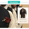Miniatyrbild 4 av 10: Herrar Herringbone Tweed Ylle Väst Enknäppt Slim Fit Väst Wine Red 2XL