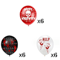 Miniatyrbild 4 av 4: Halloween Party Dekorationssats med Ballonger Style2