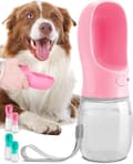 Bärbar resehundvatten Pink 550ML