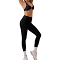 Miniatyrbilde 4 av 5: Trenings-BH for kvinner, ryggløs halter-BH Black M