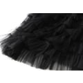 Miniatyrbild 5 av 7: Dam Tulle Maxi-kjol A-linje Rynkad Mesh Hög Midja Underkjol Black M