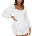 Miniatyrbild 1 av 5: Lanternärm för kvinnor Långärmad Strappy Jumpsuit White L