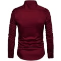 Pikkukuva 4 / 5: Miesten Slim Cotton Pitkähihainen Napit-Paita Red 3XL