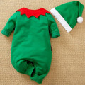 Miniatyrbild 3 av 5: Babykläder för pojkar och flickor, Jultomten Kostym, 1:a Juloutfit med Hatt, Storlek 0-24 Månader Green 90