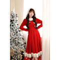 Miniatyrbild 5 av 7: Damkläder Mrs Santa Claus Kostym Långärmad Kvinnlig Cosplay Klänningar M