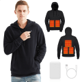 Miniatyrbilde 1 av 8: Hettegenser med oppvarming og batteripakke 7.4V for menn Black 2XL
