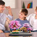 Miniatyrbillede 3 af 7: Kirsebærblomst Træ Blomsterhus Mikro Byggeklodser Sæt Style 2