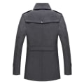 Miniatyrbild 2 av 5: Enkelknäppt Military Peacoat i ull för män grey 2XL