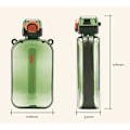 Miniatyrbillede 5 af 9: Bærbar BPA-fri firkantet vandflaske, lækagesikre store vandflasker Black