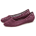 Miniatyrbillede 1 af 6: Sandaler til kvinder - Hule Strand Slip On Flats Wine Red 39