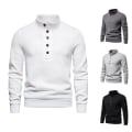 Miniatyrbilde 4 av 5: Hettegenser for menn, avslappet strikket genser White 2XL
