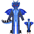 Miniatyrbillede 3 af 6: Halloween-dragt til drenge, dragekostume med vinger Q4 140
