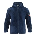 Miniatyrbilde 3 av 5: Hettegenser med glidelås for menn, foret med sherpafleece for vinteren Navy XL