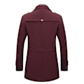 Miniatyrbillede 3 af 5: Mænds Herringbone Tweed Lang Frakkejakke Red M