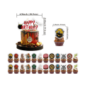 Miniatyrbillede 4 af 5: Magic Wizard Happy Birthday Banner Festudstyr Brown