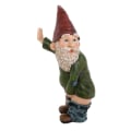 Miniatyrbild 1 av 5: Tomte Staty i Resin, Kissande Tomte för Trädgårdsdekoration Green