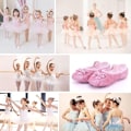 Miniatyrbillede 4 af 9: Pige Ballet Sko Glitter Split-Sole Dansesko Colorful 23