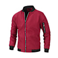 Miniatyrbilde 1 av 10: Bomberjakke for menn - Varsity Flight Jacket Wine Red 4XL