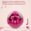Pikkukuva 6 / 9: Langattomat Piirretty Bluetooth-kuulokkeet Latauskotelolla Purple
