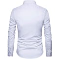 Pikkukuva 3 / 4: Miesten Slim Cotton Pitkähihainen Napit-Paita White XL