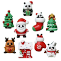 Pikkukuva 1 / 11: 9 kpl Jouluaiheisia Resin-Magneetteja Jääkaappitarroja 9PCS
