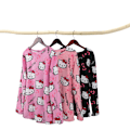 Miniatyrbillede 2 af 5: Vinterpyjamas til Kvinder - Søde Flanel Pyjamas Sæt White XL
