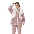 Miniatyrbild 2 av 3: Dampyjamas Flanell Sovkläder Mjuk set pink M