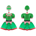 Pikkukuva 1 / 7: Morph Elf-asu tytöille, Tyttöjen joulupukkiasu 140cm