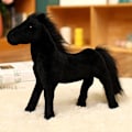 Miniatyrbillede 1 af 11: Sød Heste Plyslegetøj, Simulerings Pony Udstoppede Dyr black 20cm