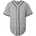 Pikkukuva 1 / 7: Miesten Cardigan Baseball Jersey Lyhythihainen Urheilupaita Gray M