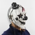 Miniatyrbild 3 av 3: Clown Mask, Halloween Latex Clown Mask black white