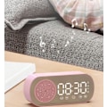 Miniatyrbild 2 av 4: Trådlös Bluetooth-högtalare, multifunktionell högtalarklocka pink