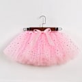 Miniatyrbillede 2 af 6: Piges Lagdelt Stjernepaljetter Tutu Skørt Kjole Pink S