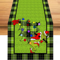 Miniatyrbillede 1 af 9: Grinchmas Bordløber Glædelig Jul Whoville Vinterferie Fest Hjem Decor Style 2
