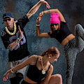 Miniatyrbillede 2 af 10: 80'er 90'er Hip Hop Kostume Outfit Rapper Tilbehør 8PCS