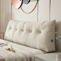 Miniatyrbilde 7 av 9: Kilepute Hodegavl Posisjonsstøtte Lang Pute for Seng Light Grey 150*40*12cm