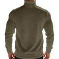 Miniatyrbillede 2 af 10: Fleeceforet Halv Zip Trøjer til Mænd Mock Neck Pullover Trøje Army Green M