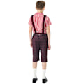 Pikkukuva 8 / 9: Lasten Oktoberfest-asu Poikien Baijerilaiset Lederhosen-asu Red M
