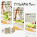 Miniatyrbild 5 av 7: Isbitsflaska – 2-i-1 Beröringsfri Isbitsbricka & Vattenflaska med Lock White/800ml
