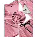 Pikkukuva 5 / 6: Miesten rento lyhyt setti sametti lyhythihainen napitettu paita 2 osainen asu urheiluasu Pink 2XL