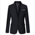 Miniatyrbild 2 av 5: Herrar Casual Slim Fit Jacka black XXL