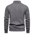 Miniatyrbilde 3 av 8: Høyhalset strikket genser for menn, løs og avslappet Dark Gray S